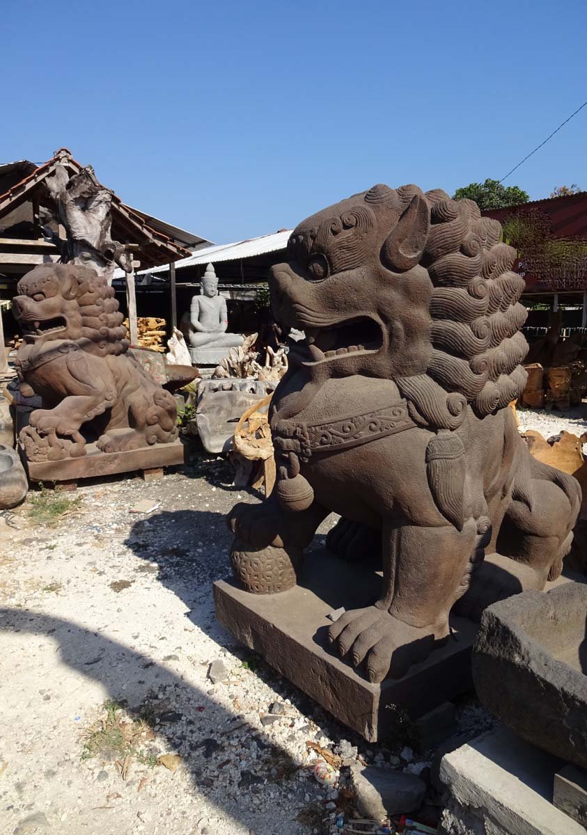 Large Pair of Foo Dog, Shishi Lions 84"